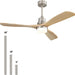 52 in. Ceiling Fan with Light Remote and Dimmable LED Light, Modern Farmhouse Natural Wood Ceiling Fan, Glam Ceiling Fan-8-ErisView