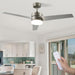 52 in. Ceiling Fan with Light and Remote, 3 Blade Ceiling Fan, Modern Reversible Quiet Ceiling Fans, Bedroom Ceiling Fans, Living Room Ceiling Fan-10-ErisView