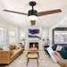 52 in. Ceiling Fan with Light and Remote, 3 Blade Ceiling Fan, Modern Reversible Quiet Ceiling Fans, Bedroom Ceiling Fans, Living Room Ceiling Fan-1-ErisView