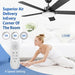 52 in. Ceiling Fan with Light and Remote, Bedroom Ceiling Fans with Lights, Farmhouse Modern Black Ceiling Fan with Light for Living Room Bedroom-3-ErisView