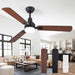 52 in. Ceiling Fan with Light and Remote Control, Indoor and Outdoor LED Ceiling Fan and Light, Farmhouse Walnut Reversible Modern Ceiling Fan -1-ErisView