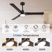 52 in. Ceiling Fan with Light and Remote Control, Modern Reversible Quietest Fan For Sleeping -3-ErisView