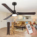 52 in. Ceiling Fan with Light and Remote Control, Modern Reversible Quietest Fan For Sleeping -1-ErisView