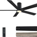 52 in. Ceiling Fan with Light and Remote, Indoor Black Flush Mount Ceiling Fan, Reversible Dimmable Quiet Ceiling Fans for Bedroom Living Room-1-ErisView