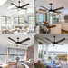 52 in. Ceiling Fan with Light and Remote, Modern Indoor Ceiling Fans for Bedroom Living Room Fan, Outdoor Fan for Patio-3-ErisView
