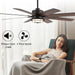 52 in. Ceiling Fan with Light and Remote, Waterproof Outdoor Fan for Patio Gazebo Backyards, Wet Rated Quiet Modern Outdoor Ceiling Fan-19-ErisView