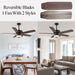 52 in. Ceiling Fan with Light and Remote, Waterproof Outdoor Fan for Patio Gazebo Backyards, Wet Rated Quiet Modern Outdoor Ceiling Fan-4-ErisView