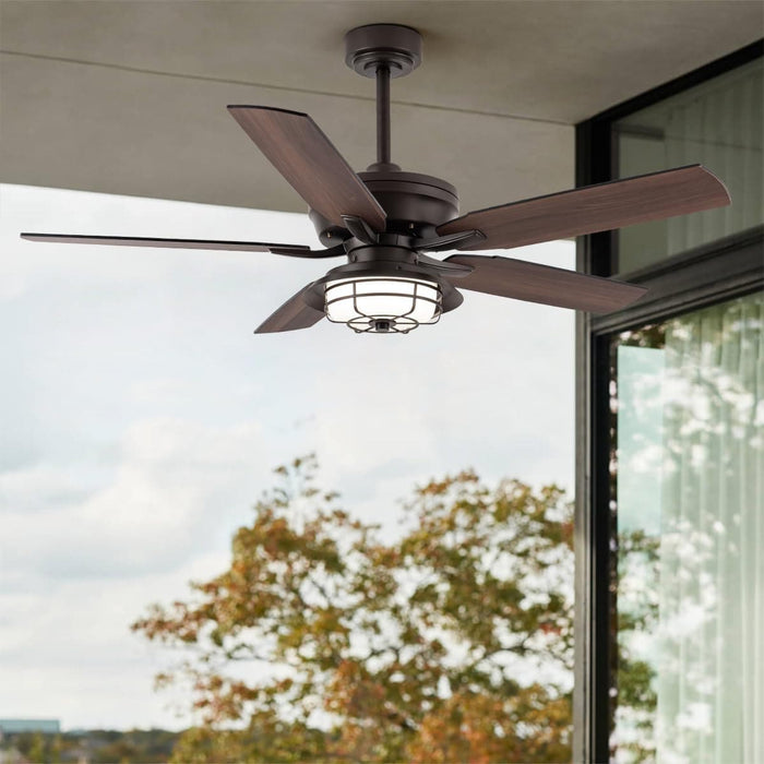 52 in. Ceiling Fan with Light and Remote, Waterproof Outdoor Fan for Patio Gazebo Backyards, Wet Rated Quiet Modern Outdoor Ceiling Fan-7-ErisView