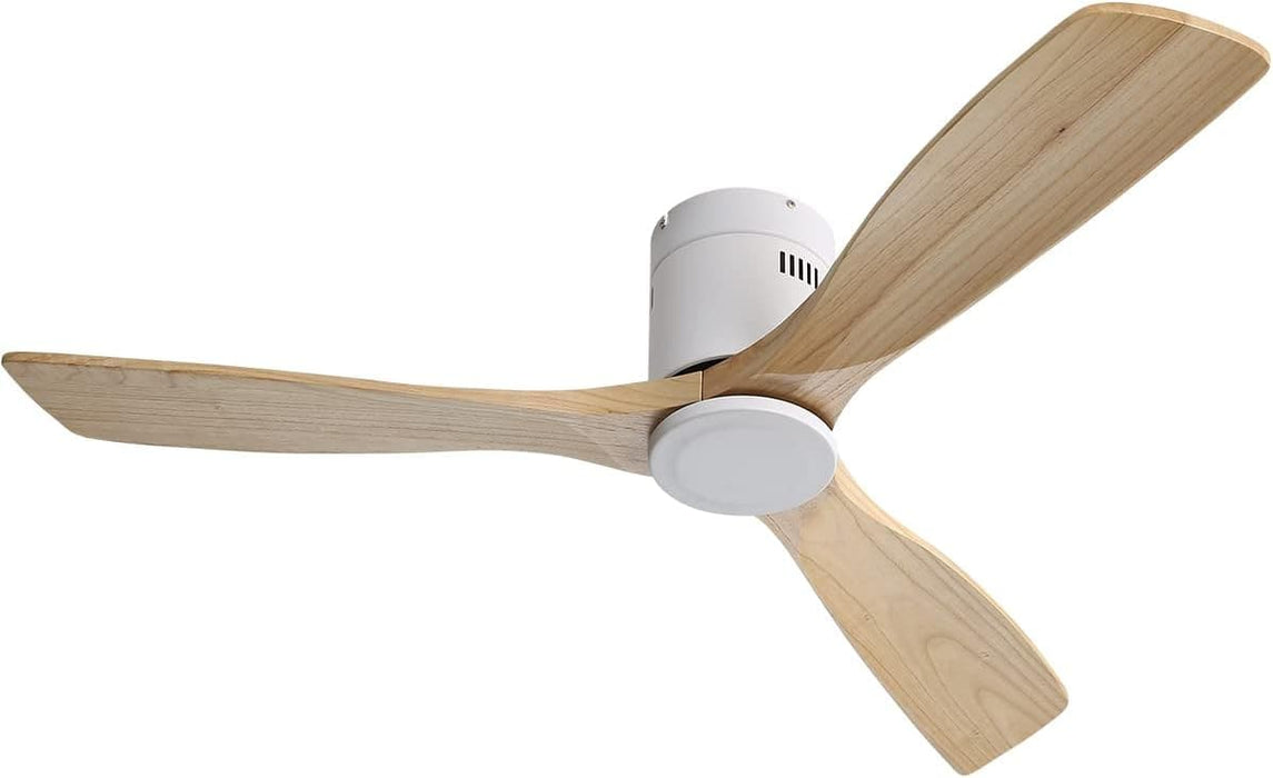 52 in. Ceiling Fan with Light and Remote for Bedroom Living Room, Outdoor Flush Mount Quiet Energy Efficient Ceiling Fans -14-ErisView