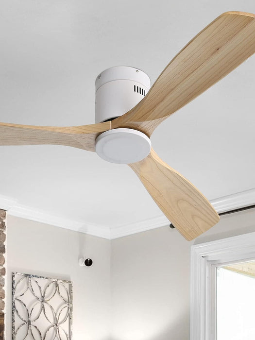 52 in. Ceiling Fan with Light and Remote for Bedroom Living Room, Outdoor Flush Mount Quiet Energy Efficient Ceiling Fans -15-ErisView