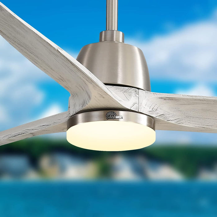 52 in. Ceiling Fan with Light and Remote for Bedroom Living Room, Outdoor Flush Mount Quiet Energy Efficient Ceiling Fans -17-ErisView