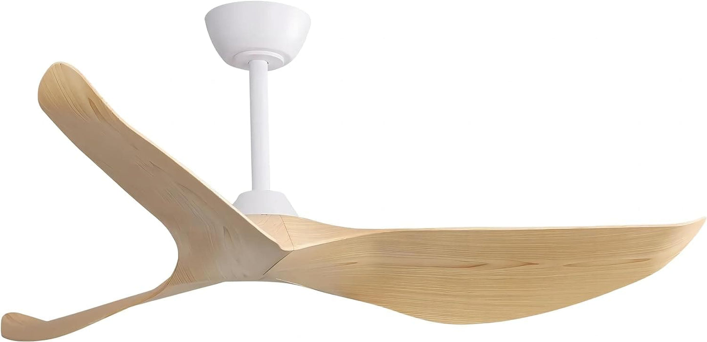52 in. Ceiling Fan with Light and Remote for Bedroom Living Room, Outdoor Flush Mount Quiet Energy Efficient Ceiling Fans -25-ErisView
