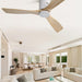 52 in. Ceiling Fan with Light and Remote for Bedroom Living Room, Outdoor Flush Mount Quiet Energy Efficient Ceiling Fans -8-ErisView
