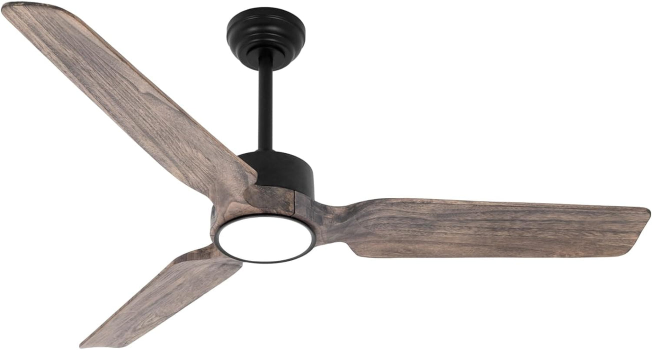 52 in. Ceiling Fan with Light with Remote, Wood Ceiling FanBeautiful Ceiling Fans Reversible, Light Memory,, Grey Wood Blades, Solid Wood 52 in. -7-ErisView