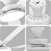 52 in. Ceiling Fan with Lights, Black Silent Ceiling Fan . Dimmable Ceiling Fan Light with Reversible Blades-17-ErisView