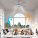52 in. Ceiling Fan with Lights Remote, New Ceiling Fans, Bedroom Ceiling Fans, Kitchen Ceiling Fans, Dining Room Ceiling Fan-2-ErisView