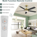 52 in. Ceiling Fan with Lights and Remote, 2 In 1 LED Black Ceiling Fan with 5 Blades, Reversible Quiet Ceiling Fans for Bedroom Living Room Patio-2-ErisView