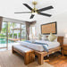 52 in. Ceiling Fan with Lights and Remote, 2 In 1 LED Black Ceiling Fan with 5 Blades, Reversible Quiet Ceiling Fans for Bedroom Living Room Patio-6-ErisView