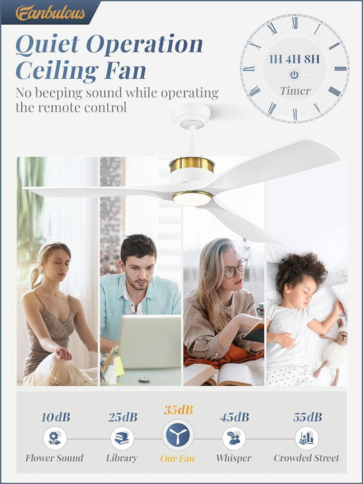 52 in. Ceiling Fan with Lights and Remote Control, Modern Reversible Ceiling Fan for Bedroom Living Room, Patio Porch Ceiling Fans-11-ErisView