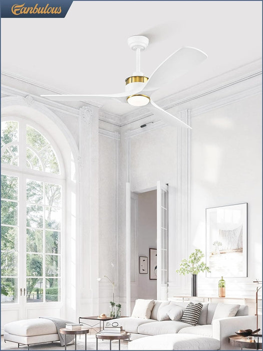 52 in. Ceiling Fan with Lights and Remote Control, Modern Reversible Ceiling Fan for Bedroom Living Room, Patio Porch Ceiling Fans-14-ErisView