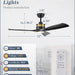 52 in. Ceiling Fan with Lights and Remote Control, Modern Reversible Ceiling Fan for Bedroom Living Room, Patio Porch Ceiling Fans-20-ErisView