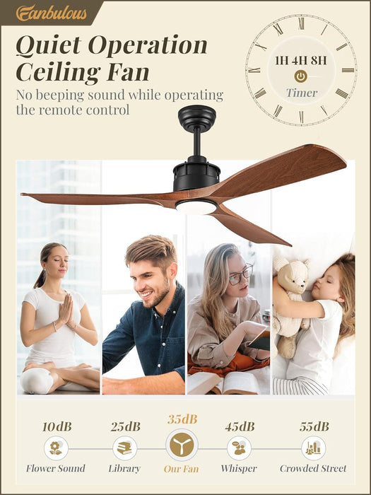 52 in. Ceiling Fan with Lights and Remote Control, Modern Reversible Ceiling Fan for Bedroom Living Room, Patio Porch Ceiling Fans-4-ErisView