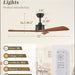 52 in. Ceiling Fan with Lights and Remote Control, Modern Reversible Ceiling Fan for Bedroom Living Room, Patio Porch Ceiling Fans-6-ErisView