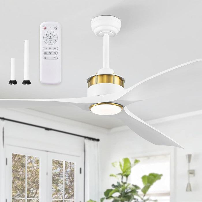 52 in. Ceiling Fan with Lights and Remote Control, Modern Reversible Ceiling Fan for Bedroom Living Room, Patio Porch Ceiling Fans-8-ErisView