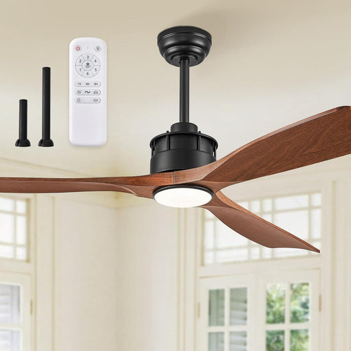 52 in. Ceiling Fan with Lights and Remote Control, Modern Reversible Ceiling Fan for Bedroom Living Room, Patio Porch Ceiling Fans-1-ErisView
