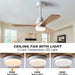 52 in. Ceiling Fan with Lights and Remote, LED Quiet Reversible DC Ceiling Fan, Wood Ceiling Fan for Living Room Bedroom Dining Room Workroom Study Room-14-ErisView