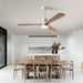 52 in. Ceiling Fan with Lights and Remote, LED Quiet Reversible DC Ceiling Fan, Wood Ceiling Fan for Living Room Bedroom Dining Room Workroom Study Room-5-ErisView