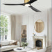 52 in. Ceiling Fan with Lights and Remote, Modern Flush Mount Ceiling Fan, Low Profile Reversible DC Ceiling Fan for Bedroom Living Room Patio-14-ErisView