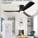 52 in. Ceiling Fan with Lights and Remote, Modern Flush Mount Ceiling Fan, Low Profile Reversible DC Ceiling Fan for Bedroom Living Room Patio-19-ErisView