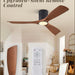 52 in. Ceiling Fan with Lights and Remote, Modern Flush Mount Ceiling Fan, Low Profile Reversible DC Ceiling Fan for Bedroom Living Room Patio-5-ErisView