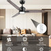 52 in. Ceiling Fan with Lights and Remote, Modern Reversible Dimmable Noiseless Ceiling Fan for Bedroom Living Room Dining Room-2-ErisView