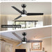 52 in. Ceiling Fan with Lights and Remote, Modern Reversible Dimmable Noiseless Ceiling Fan for Bedroom Living Room Dining Room-8-ErisView