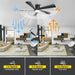 52 in. Ceiling Fan with Low Profile Light Remote APP Control, Modern Indoor Outdoor Silent Flush Mount Ceiling Fan-4-ErisView