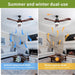 52 in. Ceiling Fan with RGB Dimming LED Light Music Bluetooth Speaker Remote Control, Reversible Ceiling Fan Summer Winter for Living Room Bedroom-11-ErisView