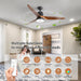 52 in. Ceiling Fan with RGB Dimming LED Light Music Bluetooth Speaker Remote Control, Reversible Ceiling Fan Summer Winter for Living Room Bedroom-20-ErisView