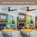 52 in. Ceiling Fan with RGB Dimming LED Light Music Bluetooth Speaker Remote Control, Reversible Ceiling Fan Summer Winter for Living Room Bedroom-23-ErisView
