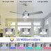 52 in. Ceiling Fan with RGB Dimming LED Light Music Bluetooth Speaker Remote Control, Reversible Ceiling Fan Summer Winter for Living Room Bedroom-28-ErisView