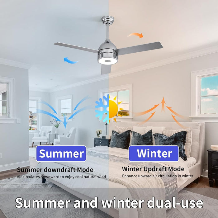 52 in. Ceiling Fan with RGB Dimming LED Light Music Bluetooth Speaker Remote Control, Reversible Ceiling Fan Summer Winter for Living Room Bedroom-29-ErisView