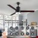 52 in. Ceiling Fan with RGB Dimming LED Light Music Bluetooth Speaker Remote Control, Reversible Ceiling Fan Summer Winter for Living Room Bedroom-2-ErisView