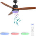 52 in. Ceiling Fan with RGB Dimming LED Light Music Bluetooth Speaker Remote Control, Reversible Ceiling Fan Summer Winter for Living Room Bedroom-31-ErisView