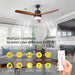 52 in. Ceiling Fan with RGB Dimming LED Light Music Bluetooth Speaker Remote Control, Reversible Ceiling Fan Summer Winter for Living Room Bedroom-33-ErisView