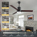 52 in. Ceiling Fan with RGB Dimming LED Light Music Bluetooth Speaker Remote Control, Reversible Ceiling Fan Summer Winter for Living Room Bedroom-3-ErisView