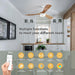 52 in. Ceiling Fan with RGB Dimming LED Light Music Bluetooth Speaker Remote Control, Reversible Ceiling Fan Summer Winter for Living Room Bedroom-44-ErisView