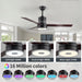 52 in. Ceiling Fan with RGB Dimming LED Light Music Bluetooth Speaker Remote Control, Reversible Ceiling Fan Summer Winter for Living Room Bedroom-4-ErisView