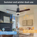52 in. Ceiling Fan with RGB Dimming LED Light Music Bluetooth Speaker Remote Control, Reversible Ceiling Fan Summer Winter for Living Room Bedroom-5-ErisView