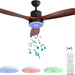 52 in. Ceiling Fan with RGB Dimming LED Light Music Bluetooth Speaker Remote Control, Reversible Ceiling Fan Summer Winter for Living Room Bedroom-7-ErisView